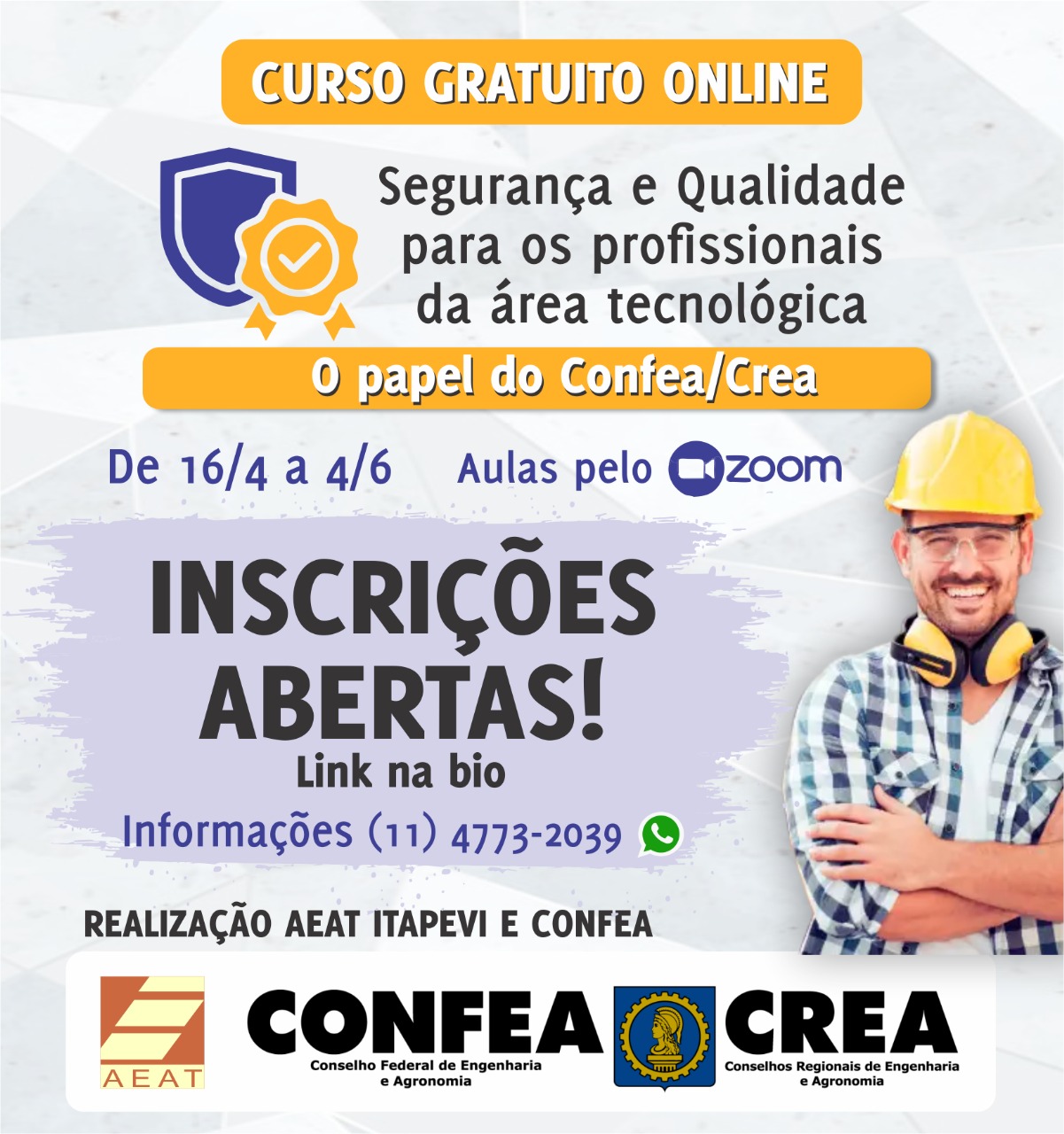 Imagem do evento Segurança e Qualidade para os profissionais da área tecnológica.